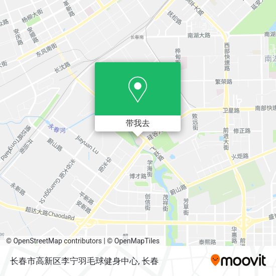 长春市高新区李宁羽毛球健身中心地图