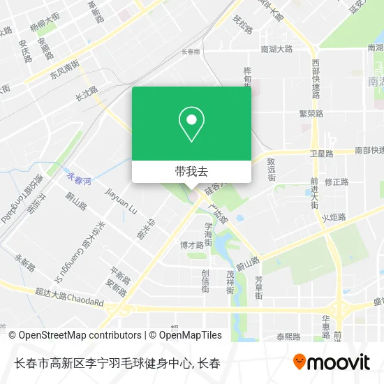 长春市高新区李宁羽毛球健身中心地图