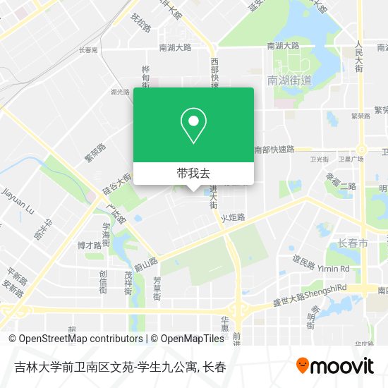 吉林大学前卫南区文苑-学生九公寓地图