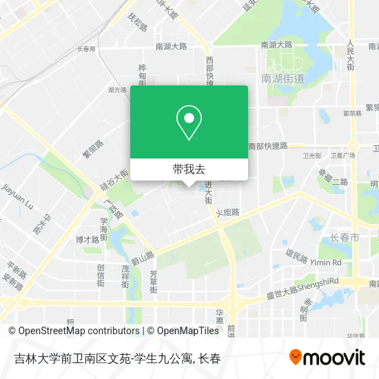 吉林大学前卫南区文苑-学生九公寓地图