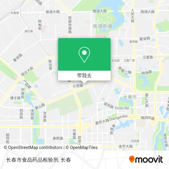 长春市食品药品检验所地图