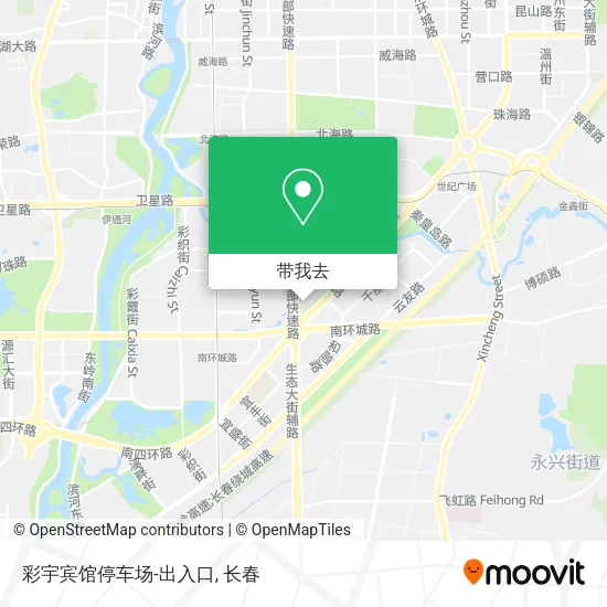 彩宇宾馆停车场-出入口地图