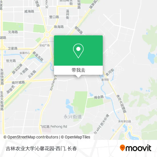 吉林农业大学沁馨花园-西门地图
