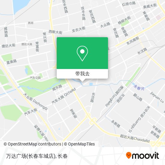 万达广场(长春车城店)地图