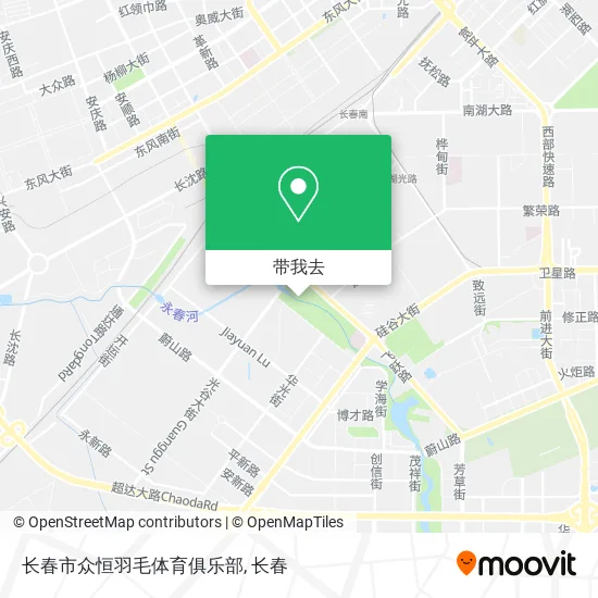 长春市众恒羽毛体育俱乐部地图