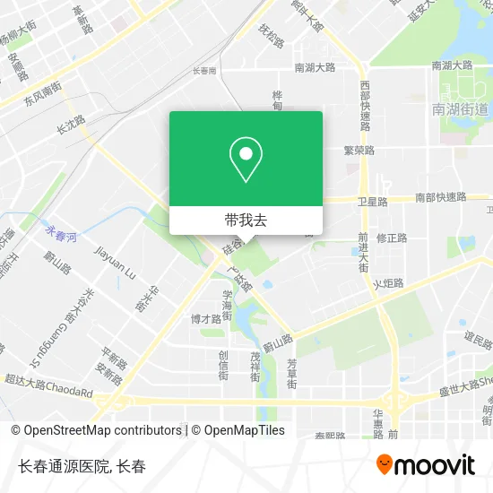 长春通源医院地图