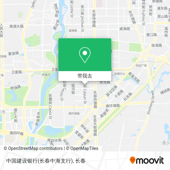 中国建设银行(长春中海支行)地图