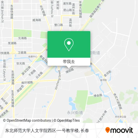 东北师范大学人文学院西区-一号教学楼地图