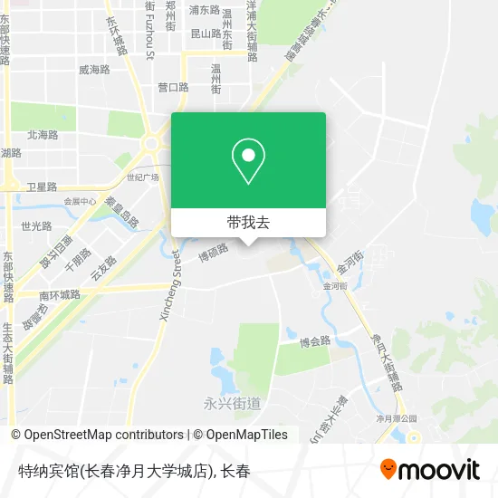 特纳宾馆(长春净月大学城店)地图