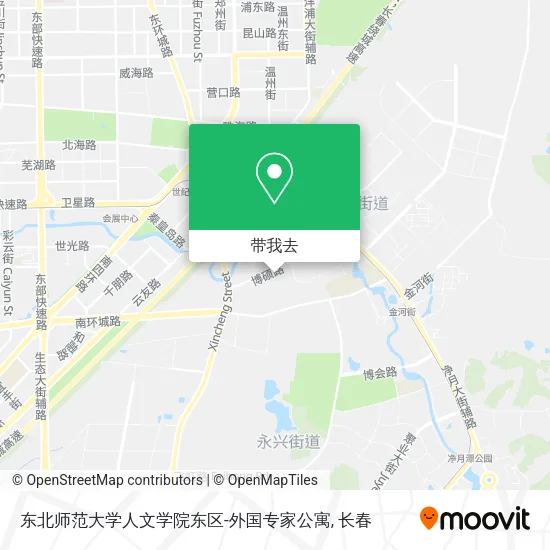 东北师范大学人文学院东区-外国专家公寓地图