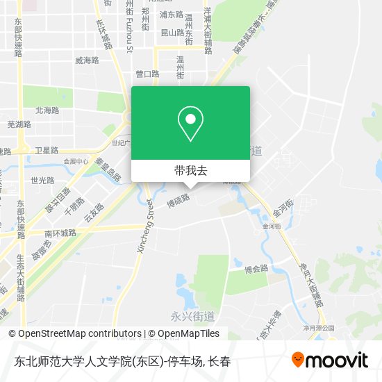 东北师范大学人文学院(东区)-停车场地图