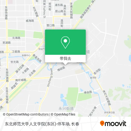 东北师范大学人文学院(东区)-停车场地图