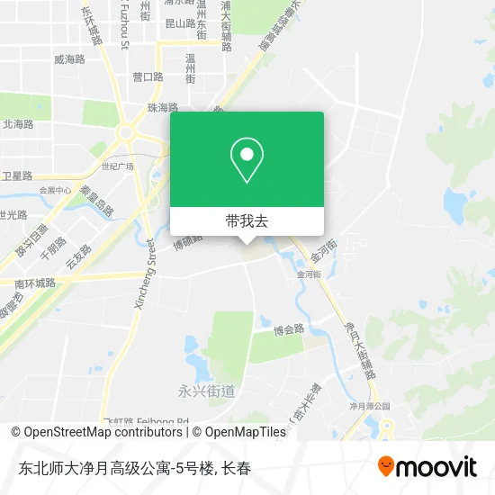 东北师大净月高级公寓-5号楼地图