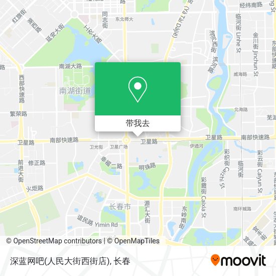 深蓝网吧(人民大街西街店)地图
