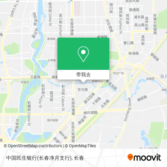 中国民生银行(长春净月支行)地图