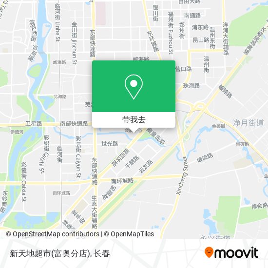 新天地超市(富奥分店)地图