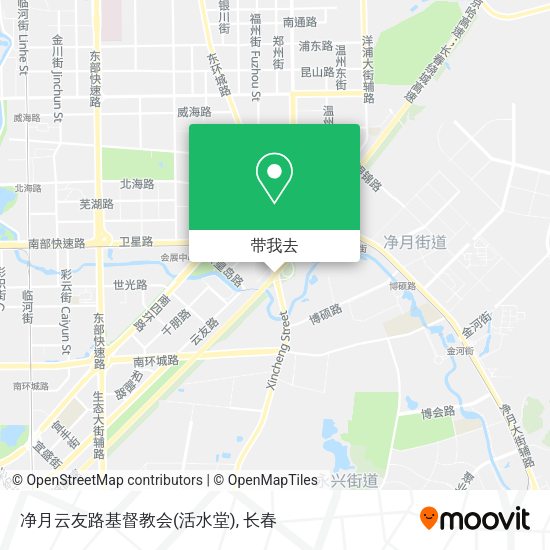 净月云友路基督教会(活水堂)地图