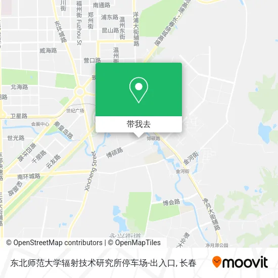 东北师范大学辐射技术研究所停车场-出入口地图
