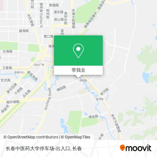 长春中医药大学停车场-出入口地图