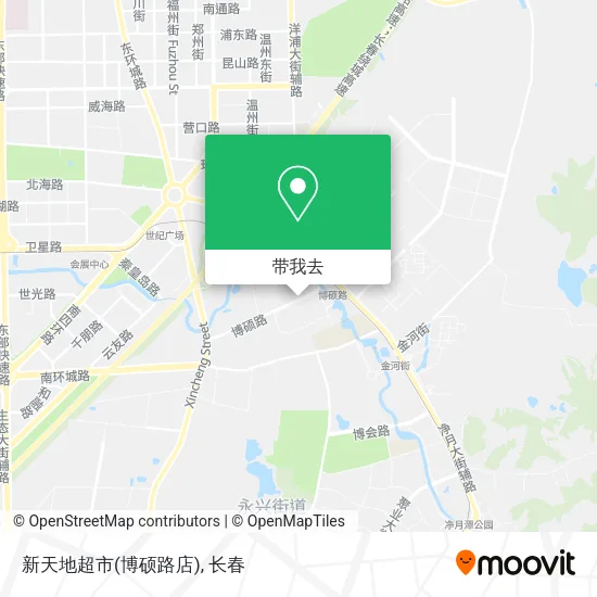 新天地超市(博硕路店)地图
