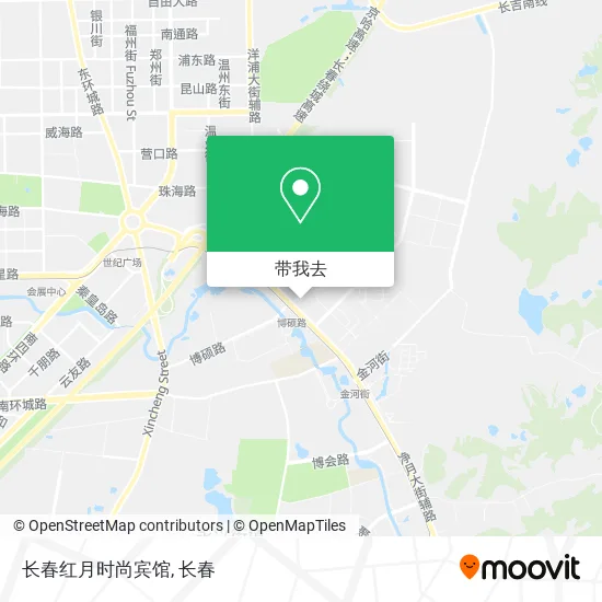 长春红月时尚宾馆地图