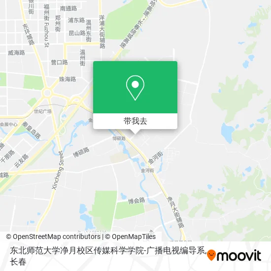 东北师范大学净月校区传媒科学学院-广播电视编导系地图