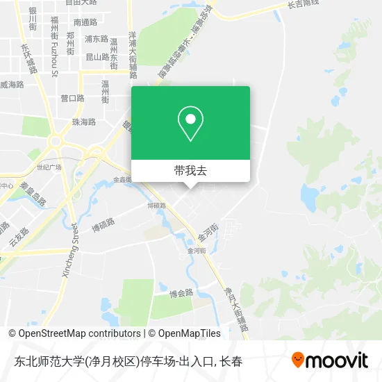 东北师范大学(净月校区)停车场-出入口地图
