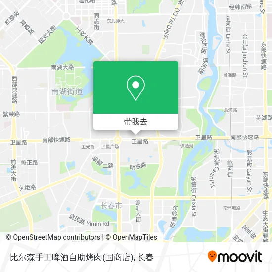 比尔森手工啤酒自助烤肉(国商店)地图