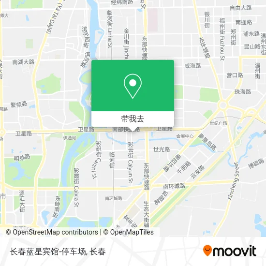 长春蓝星宾馆-停车场地图