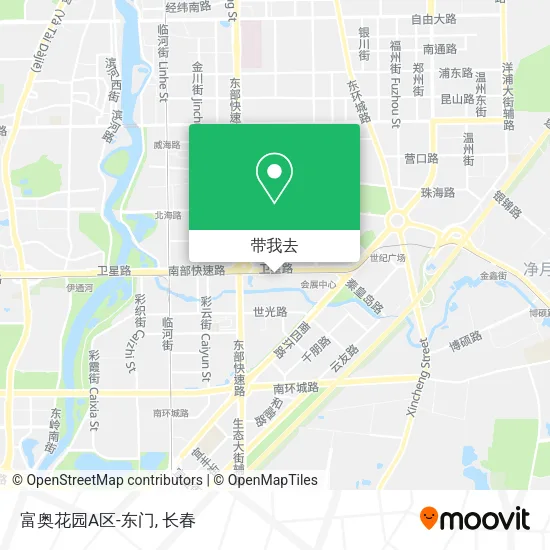 富奥花园A区-东门地图