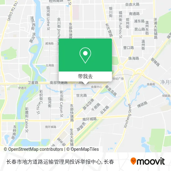 长春市地方道路运输管理局投诉举报中心地图