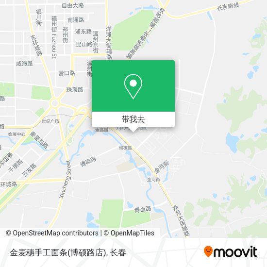 金麦穗手工面条(博硕路店)地图