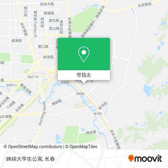 婵娟大学生公寓地图