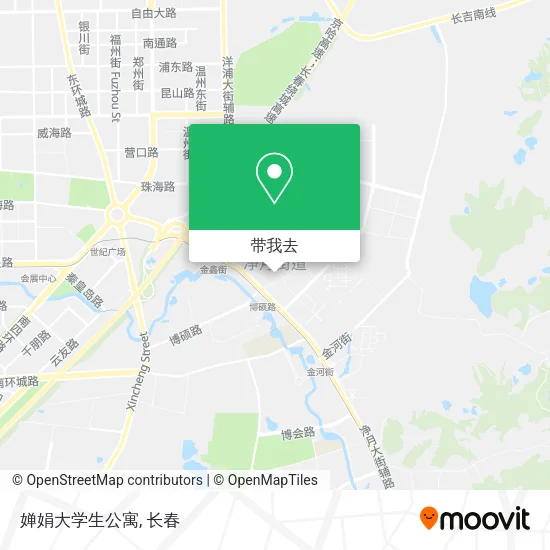 婵娟大学生公寓地图