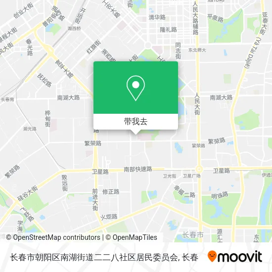 长春市朝阳区南湖街道二二八社区居民委员会地图