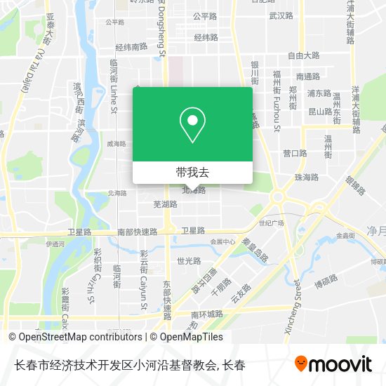 长春市经济技术开发区小河沿基督教会地图