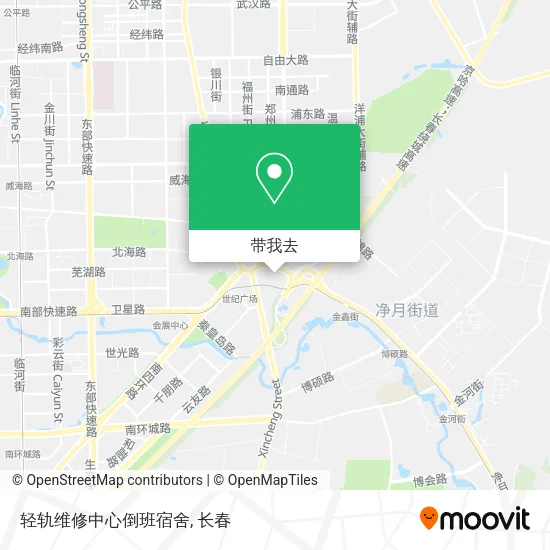 轻轨维修中心倒班宿舍地图