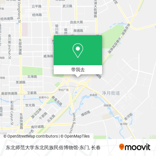 东北师范大学东北民族民俗博物馆-东门地图