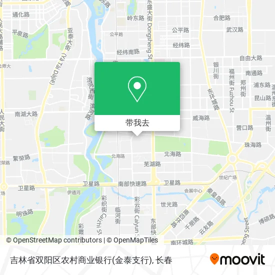 吉林省双阳区农村商业银行(金泰支行)地图