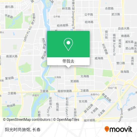阳光时尚旅馆地图