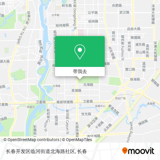 长春开发区临河街道北海路社区地图