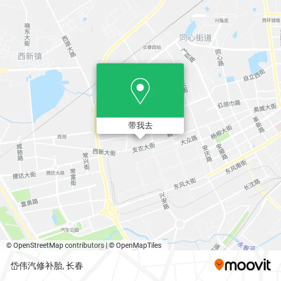 岱伟汽修补胎地图