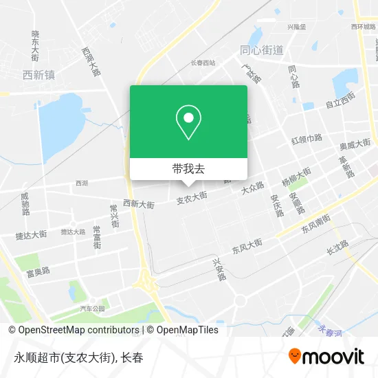 永顺超市(支农大街)地图