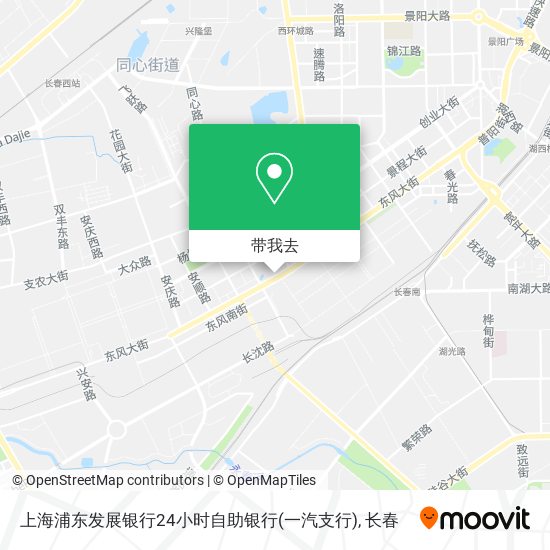 上海浦东发展银行24小时自助银行(一汽支行)地图