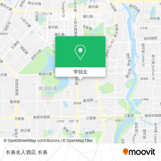 长春名人酒店地图