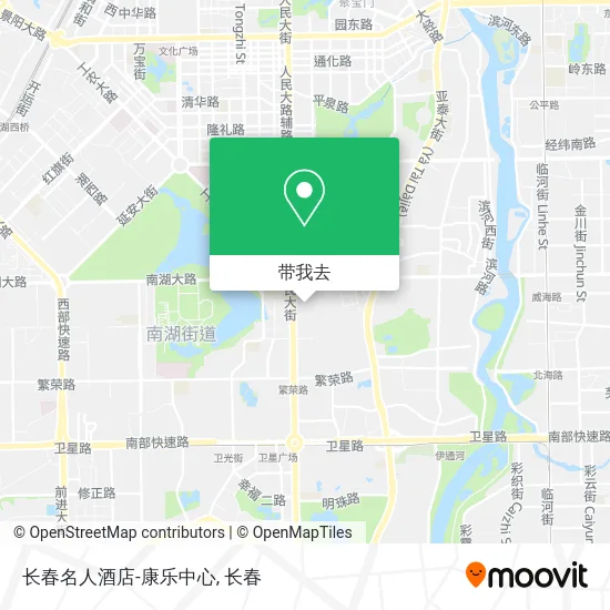 长春名人酒店-康乐中心地图