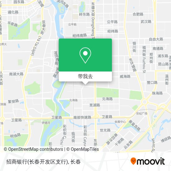 招商银行(长春开发区支行)地图