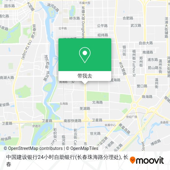 中国建设银行24小时自助银行(长春珠海路分理处)地图