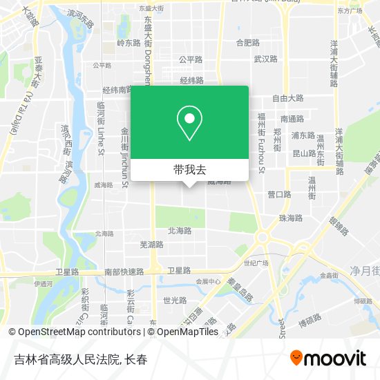 吉林省高级人民法院地图