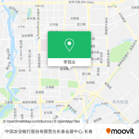 中国农业银行股份有限责任长春会展中心地图